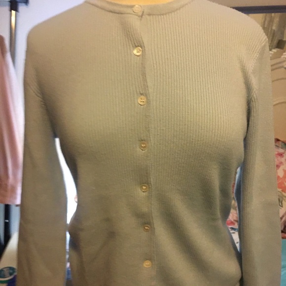 J. Crew Sweaters J Crew Light Blue Button Down Ribbed Sweater Size
